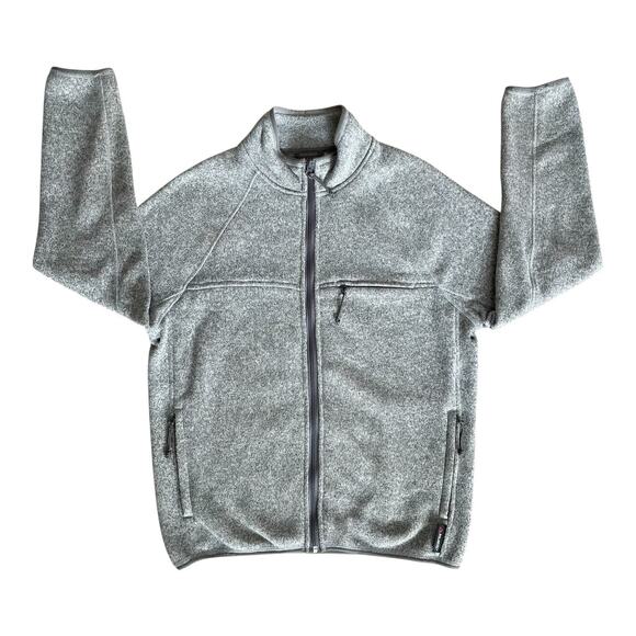 J Crew Nordic Men’s Medium Gray Jacket Polartec Sweater Fleece - Picture 2 of 11